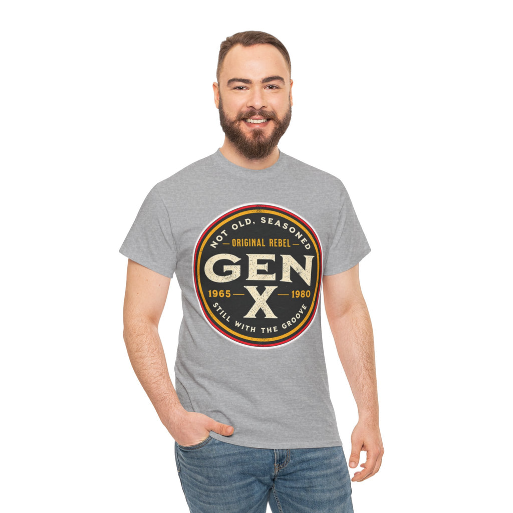 Gen X Tee - 'Not Old, Seasoned' Vintage Rebel Graphic T-Shirt (1965-1980)