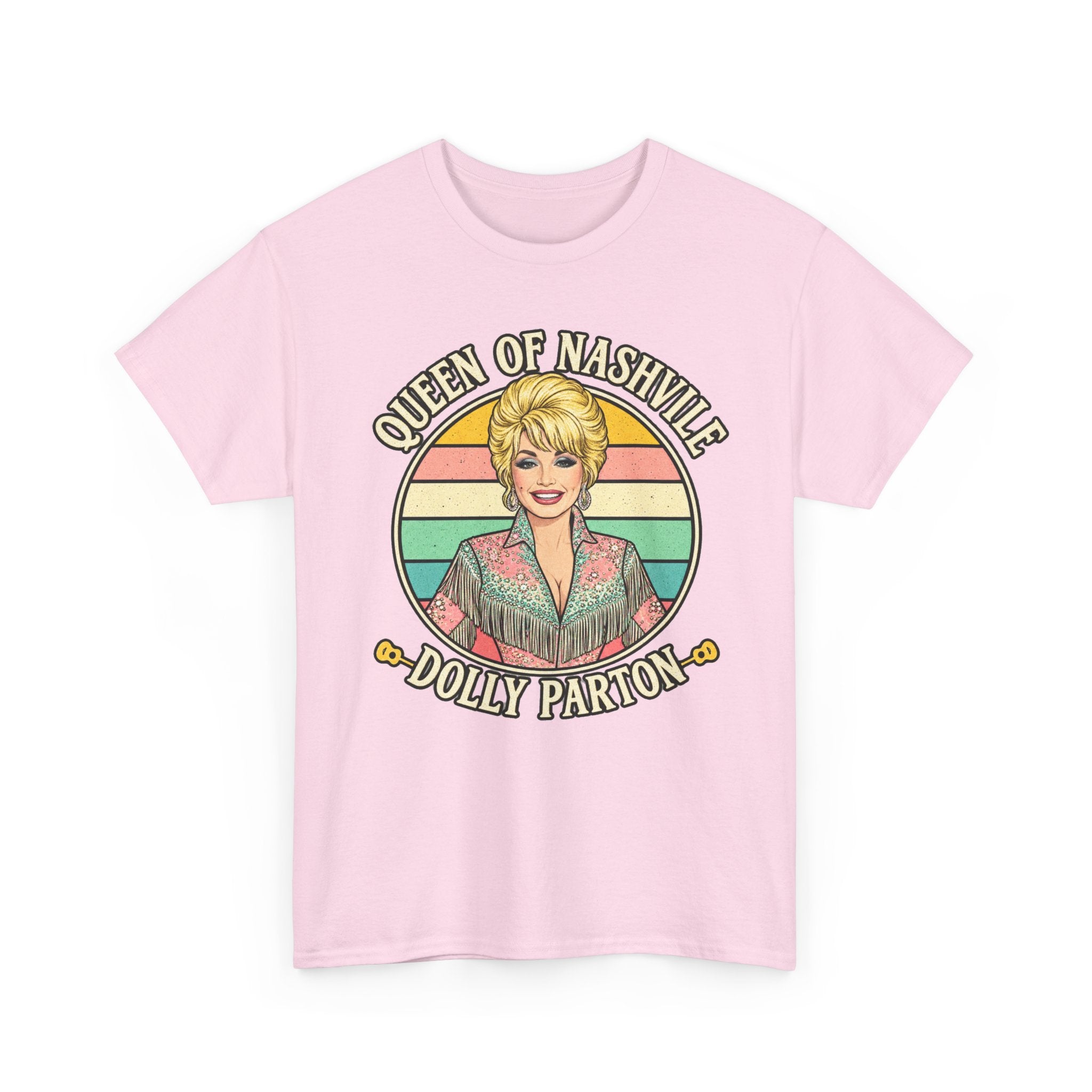 Queen of Nashville Graphic Tee — Dolly Parton Retro Portrait Shirt