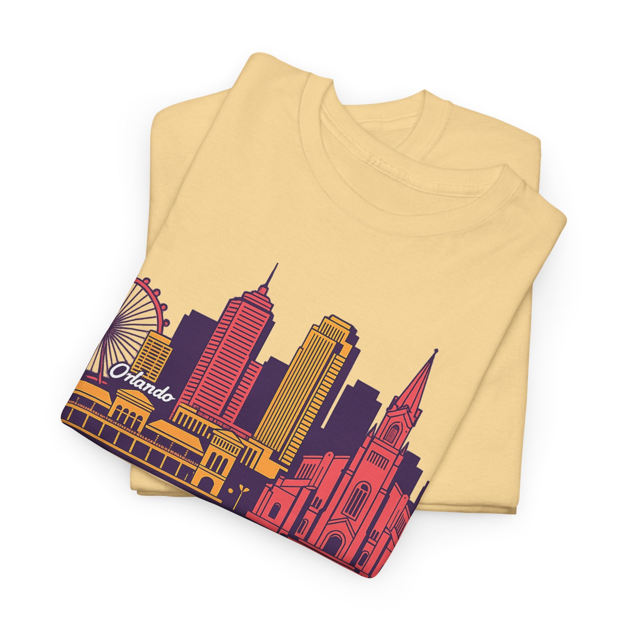 Orlando City Skyline T-Shirt — Colorful Urban Landmark Graphic Tee