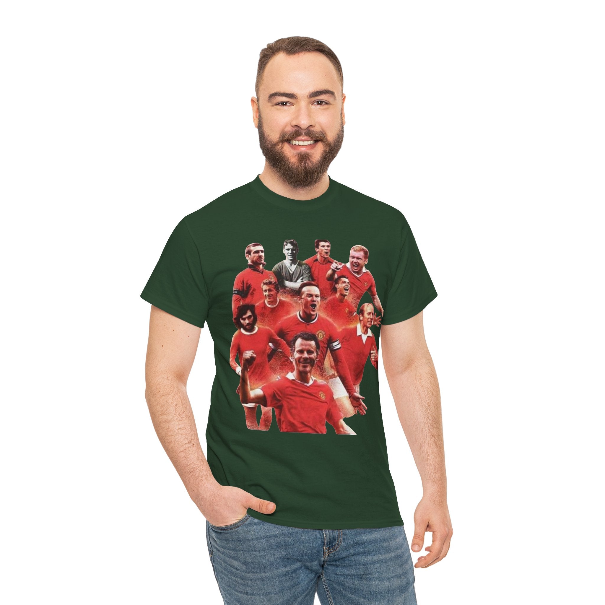 Manchester United Legends T‑Shirt — Retro Team Collage Football Tee
