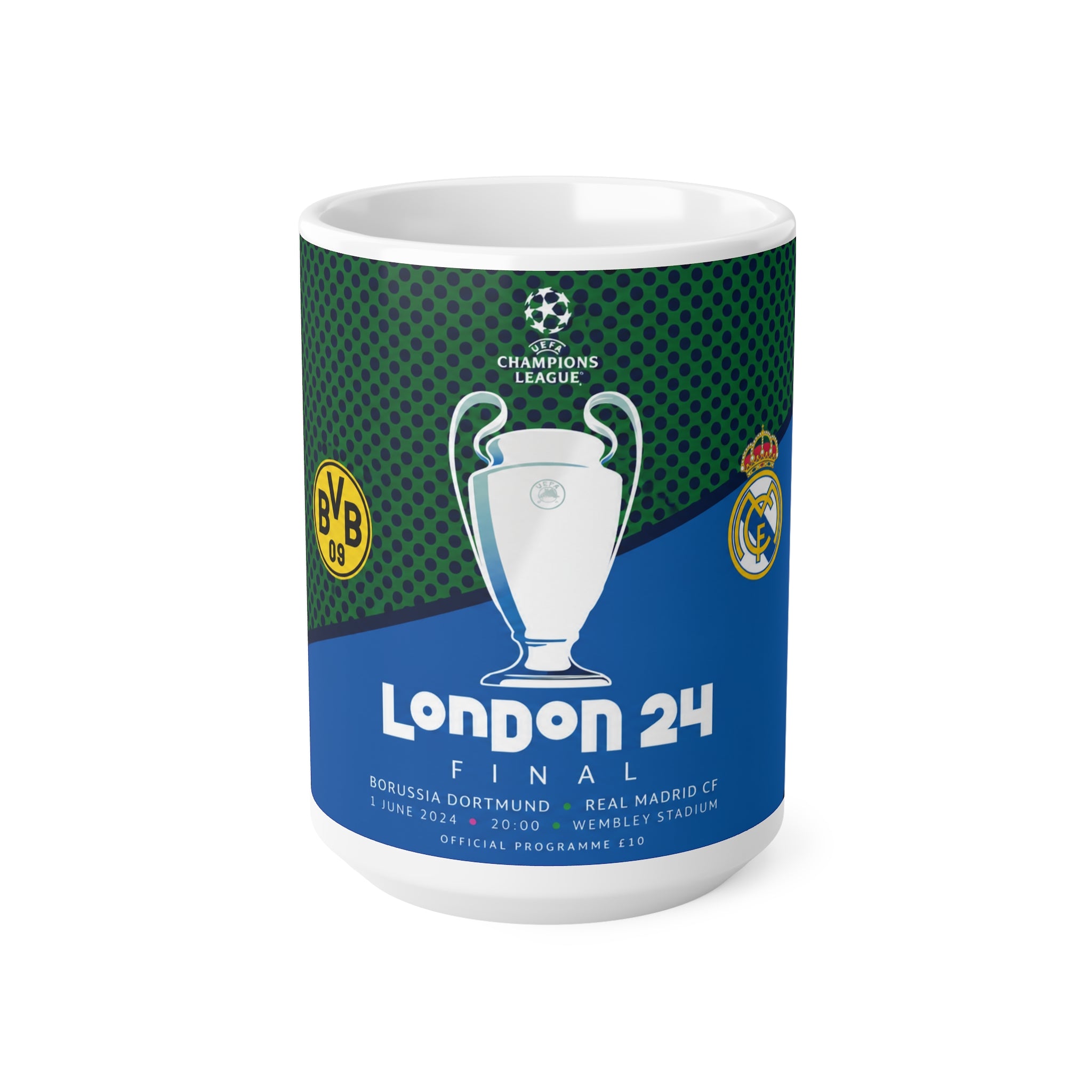 2024 Champions League Final Programme Cover Inspired Ceramic Mug / Cup (11oz/15oz)