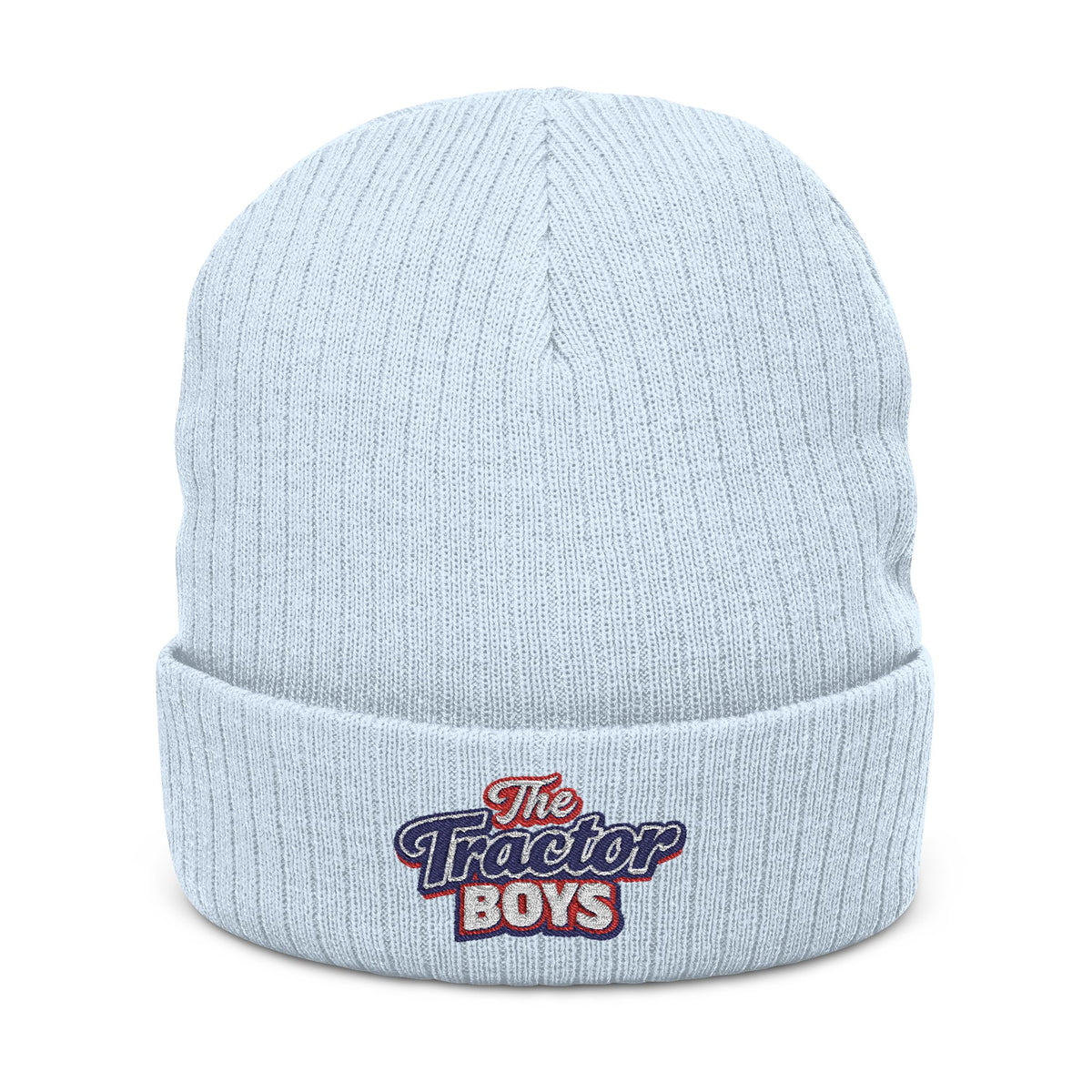 Embroidered 'The Tractor Boys' Ribbed Knit Beanie - Casual Farm & Country Winter Hat