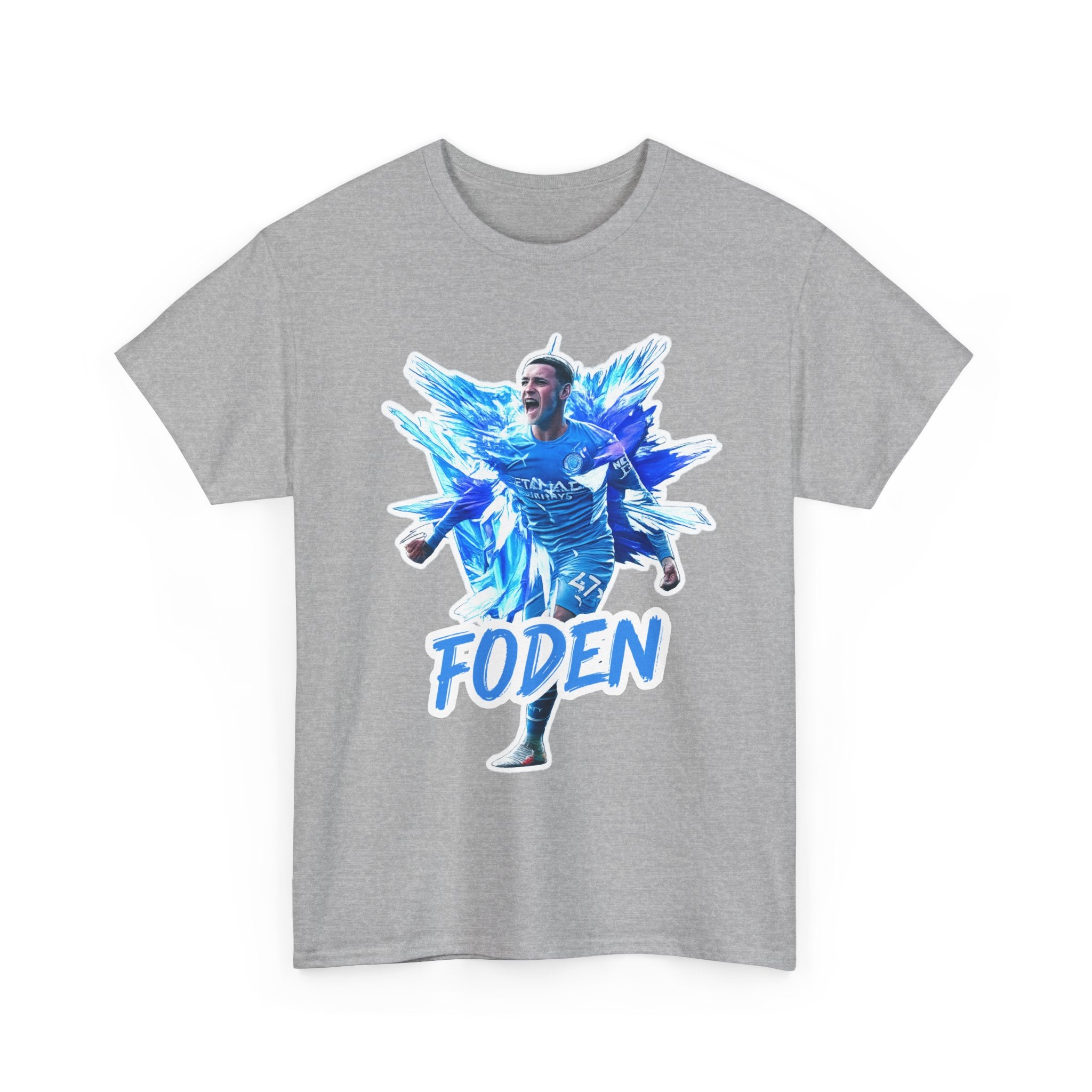 Phil Foden Manchester City Soccer T‑Shirt — Blue Graphic Football Fan Tee