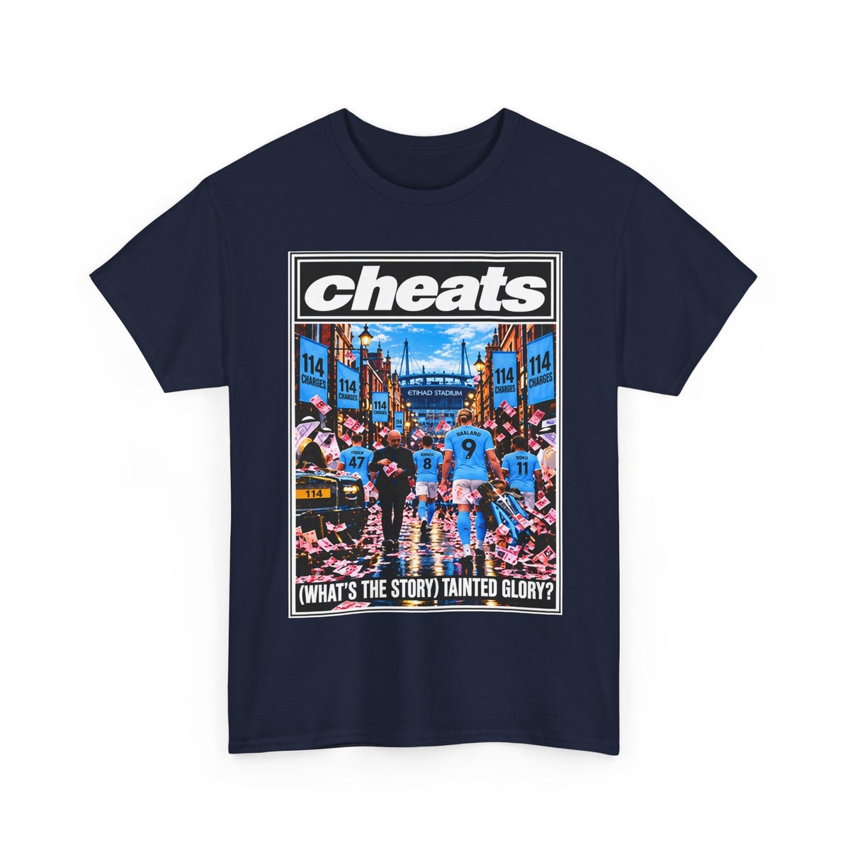 Cheats “What’s the Story? Tainted Glory?” Sports Graphic Cotton T-Shirt