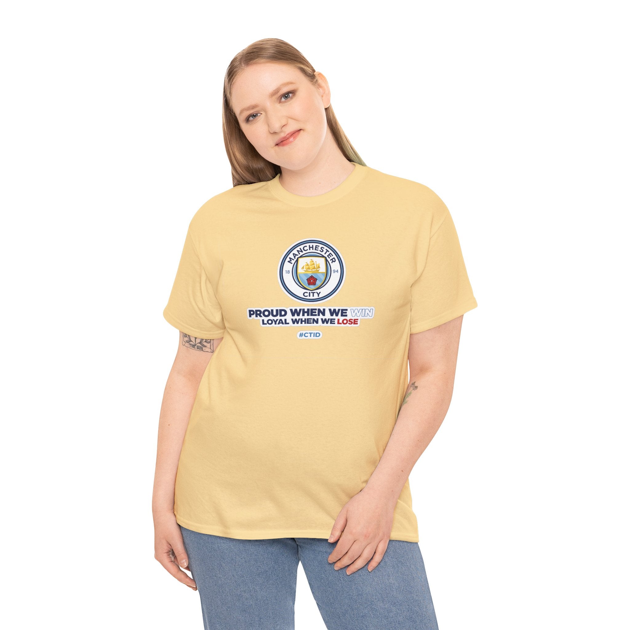 Manchester City T-Shirt – “Proud When We Win, Loyal When We Lose” Football Tee