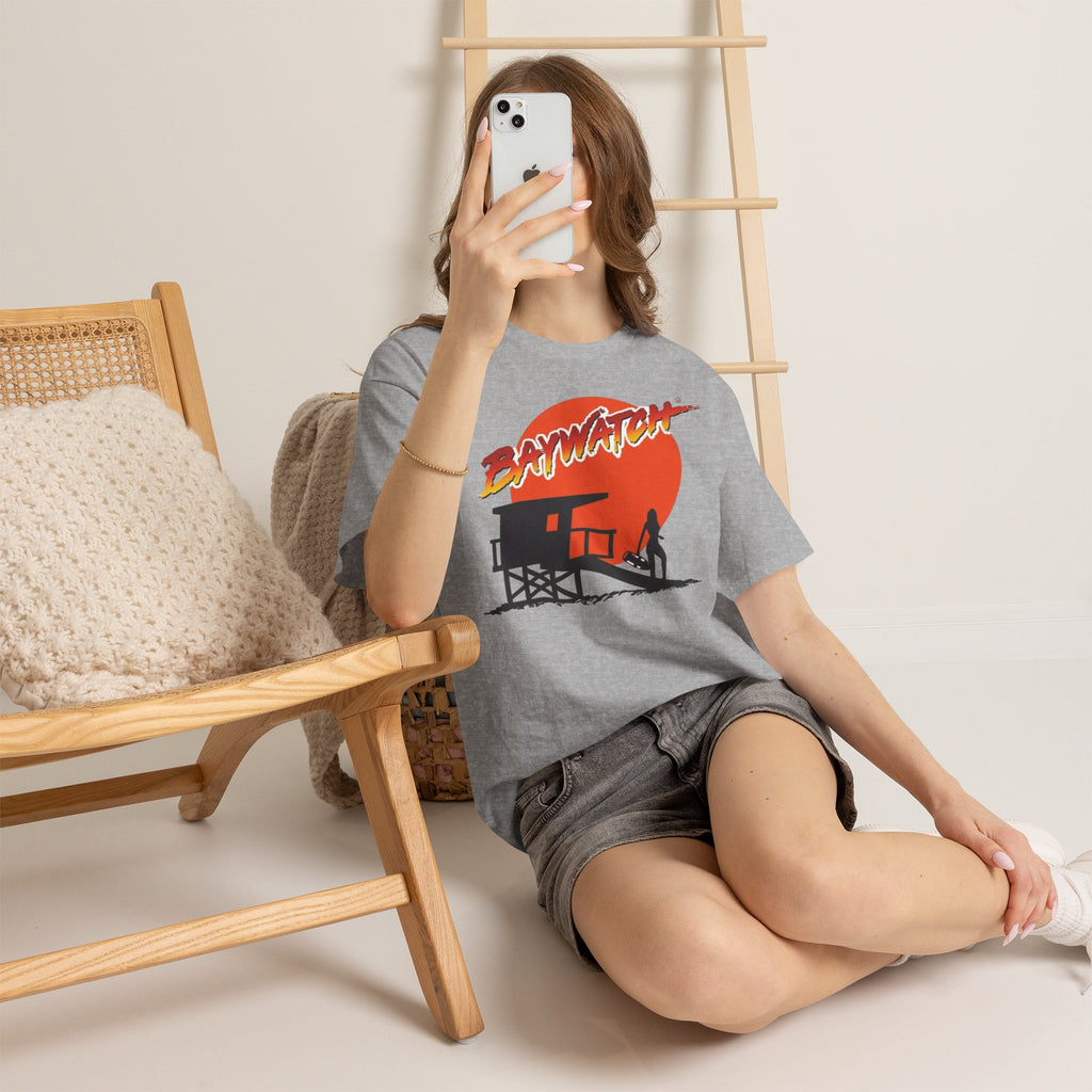 Baywatch Lifeguard Sunset Cotton T-Shirt