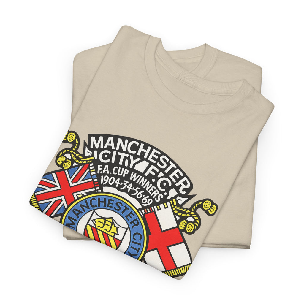 Manchester City Vintage Crest Tee — 'The Super Blues' 1970 European Cup Winners