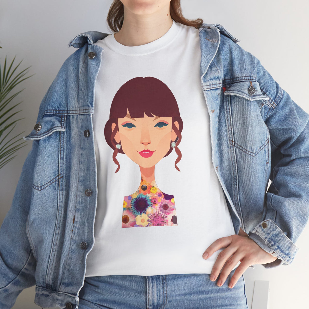 T Swift Illustration Cotton T-Shirt