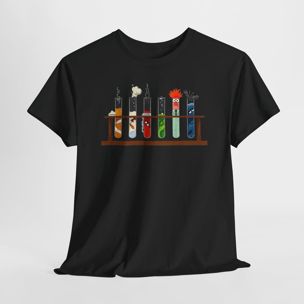 Muppets Beaker Science Test Tube Cats T‑Shirt — Cute Laboratory Cat Illustrations Tee