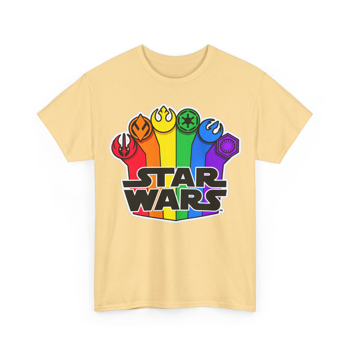 Star Wars Rainbow Emblem Tee — LGBTQ+ Pride Fan Cotton Shirt