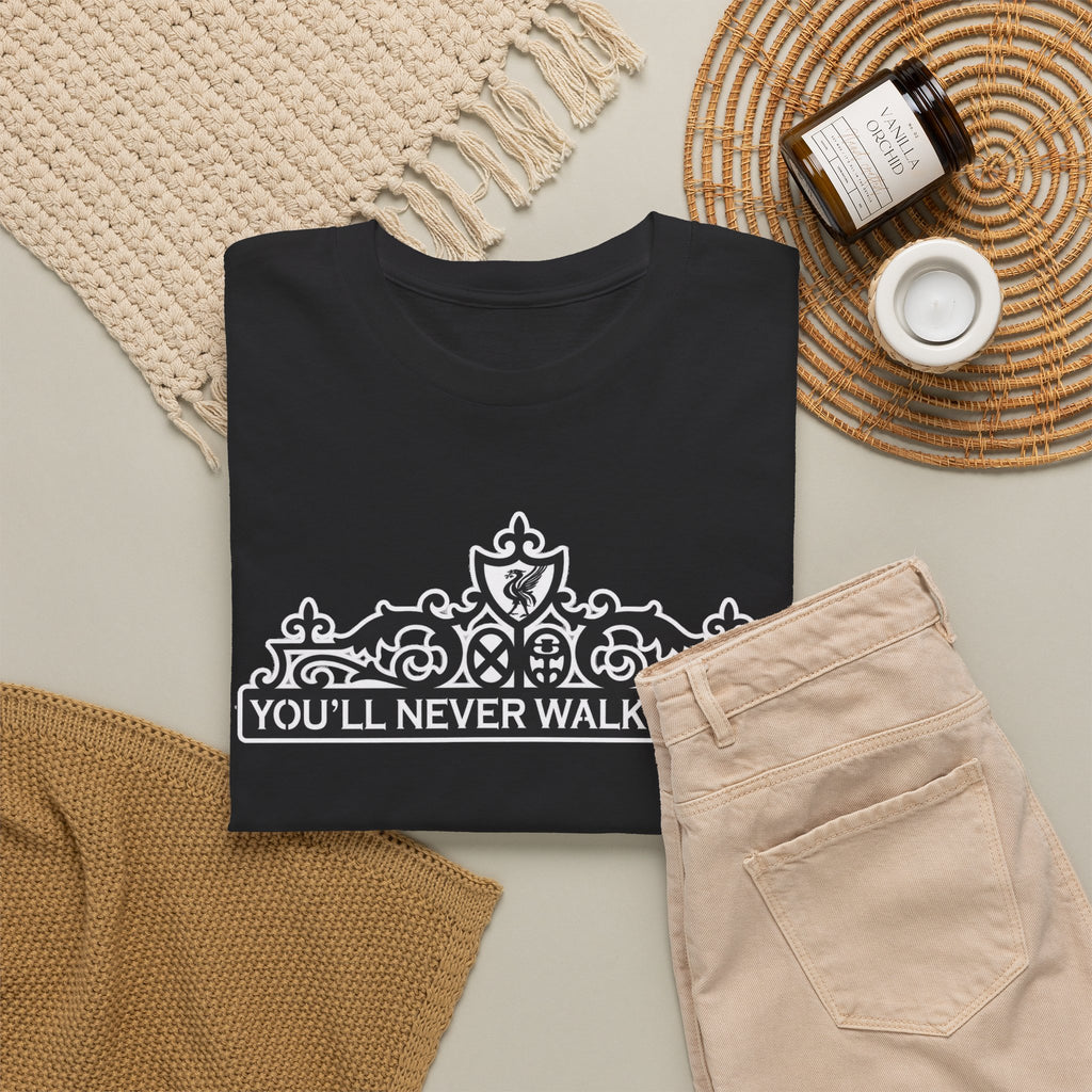 You'll Never Walk Alone T‑Shirt — Liverpool FC Crest Cotton Tee