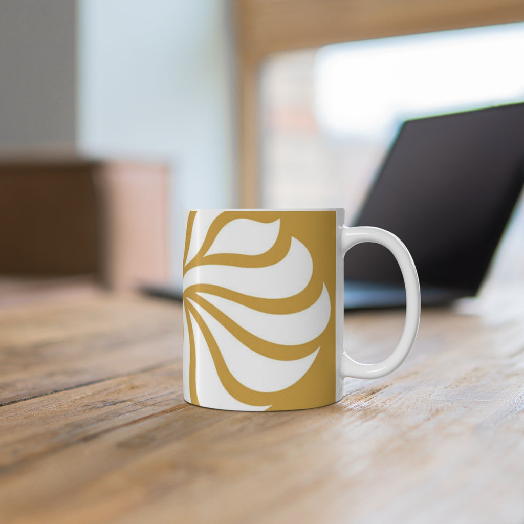 Team GB Gold Fleur-de-Lis Ceramic Mug — 11oz & 15oz Classic Coffee Cup