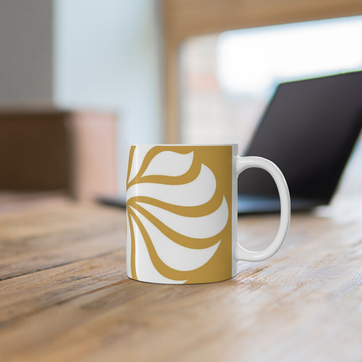 Team GB Gold Fleur-de-Lis Ceramic Mug — 11oz & 15oz Classic Coffee Cup