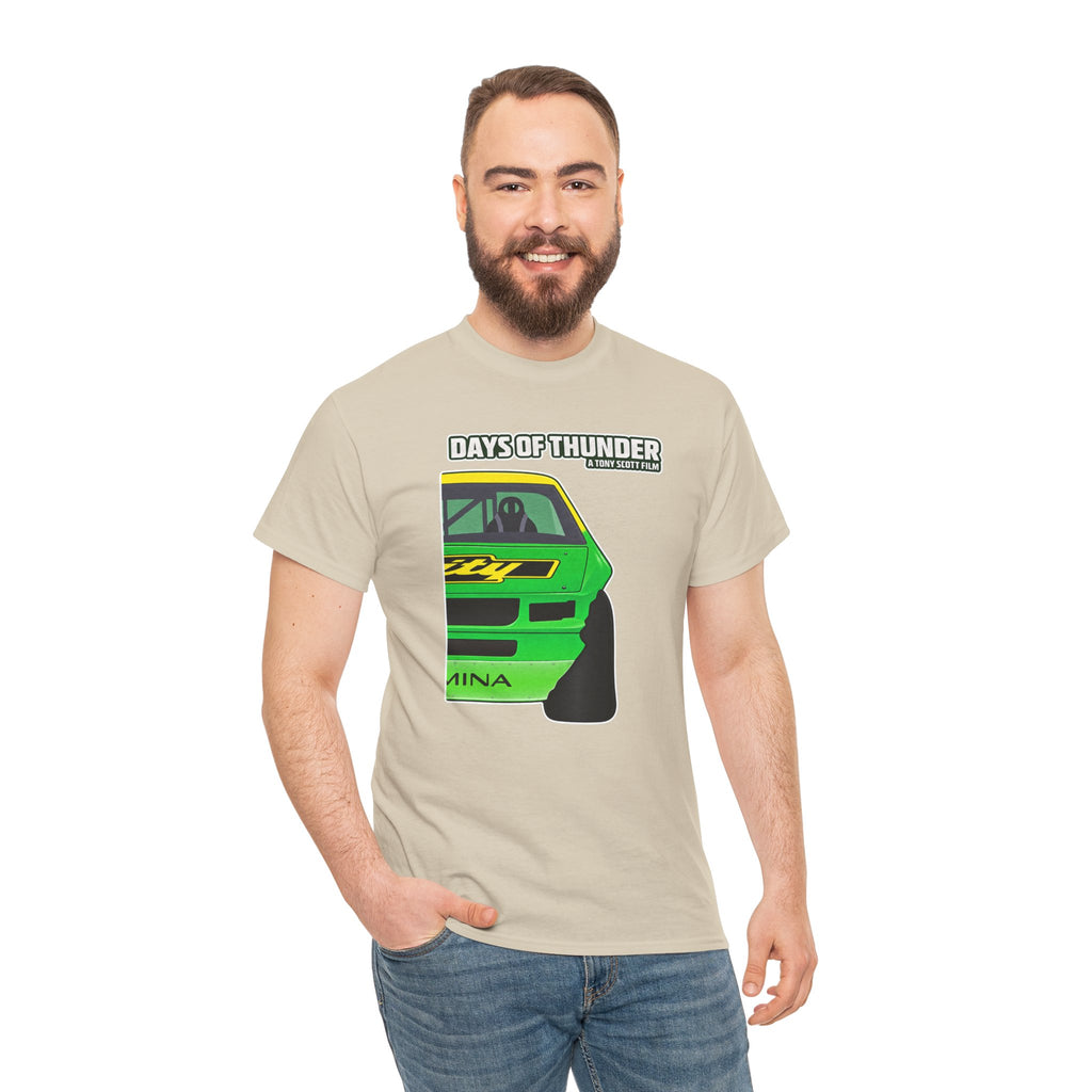Days of Thunder Racing Car T‑Shirt — Retro Green Muscle Car Tee
