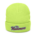 West Ham United The Hammers Ribbed Beanie — Embroidered “The Hammers” Cuffed Knit Hat