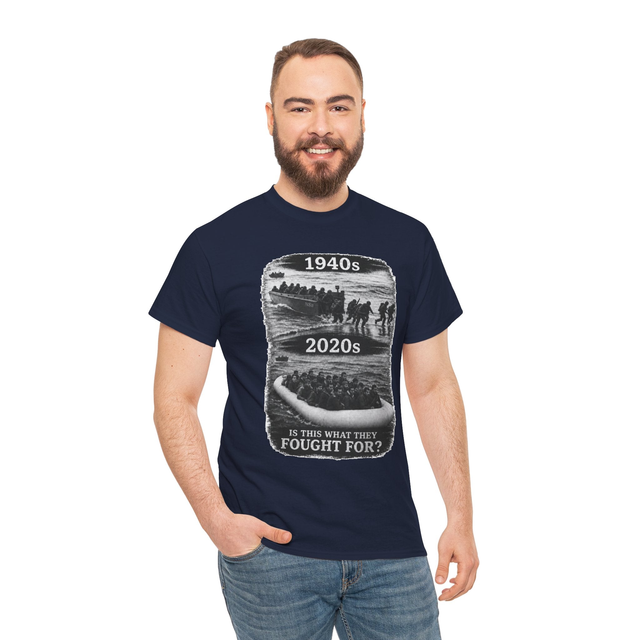 1940s vs 2020s Veterans Tribute Tee — "Is This What They Fought For?"