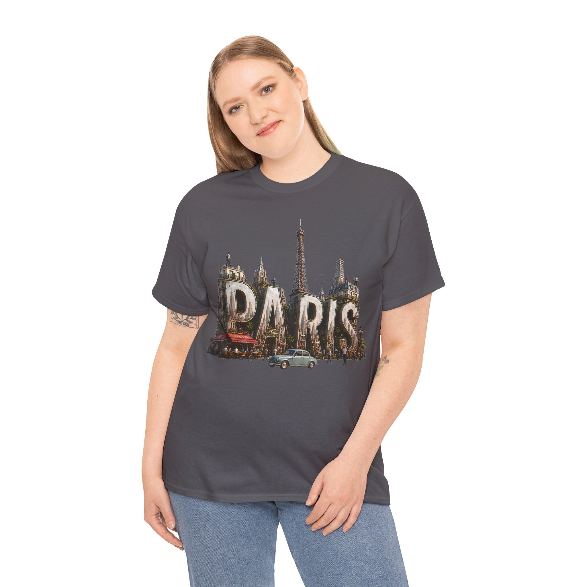 Paris Vintage Landmark T-Shirt — Eiffel Tower Retro Travel Tee