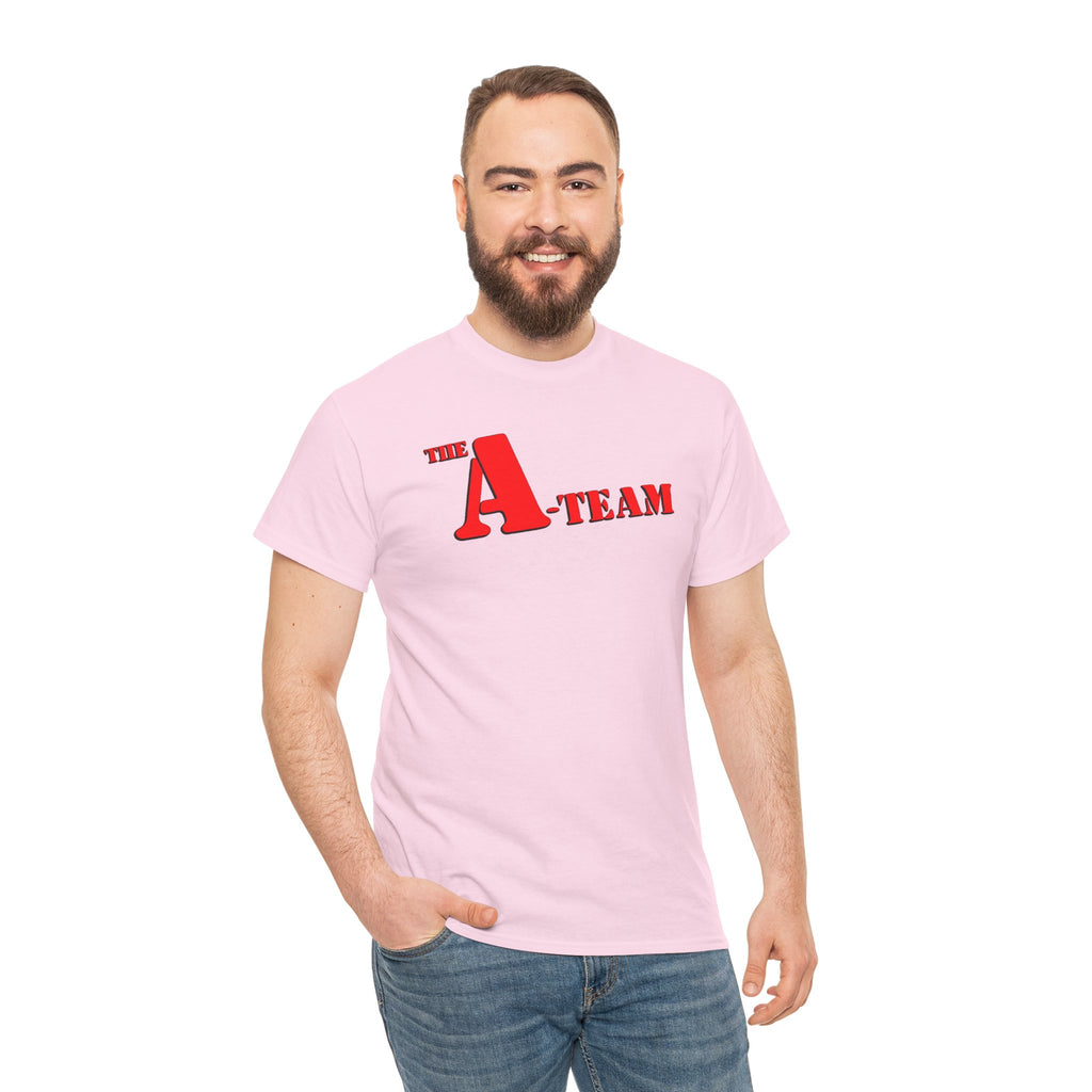 A-Team Graphic Tee — Retro Red Logo Vintage Crew T-Shirt