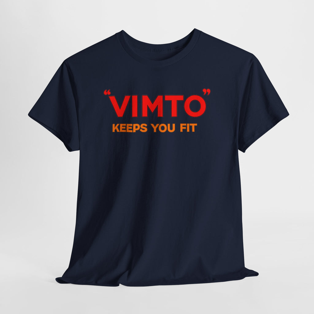 VIMTO "Keeps You Fit" Graphic Tee — Retro Beverage Logo T-Shirt