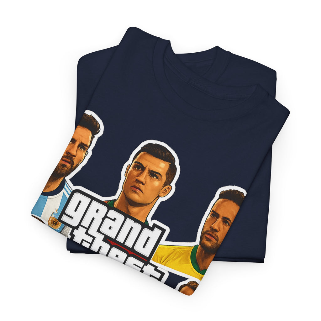 Graphic Tee — 'Grand Theft Auto V Football' Soccer Players Collage Shirt