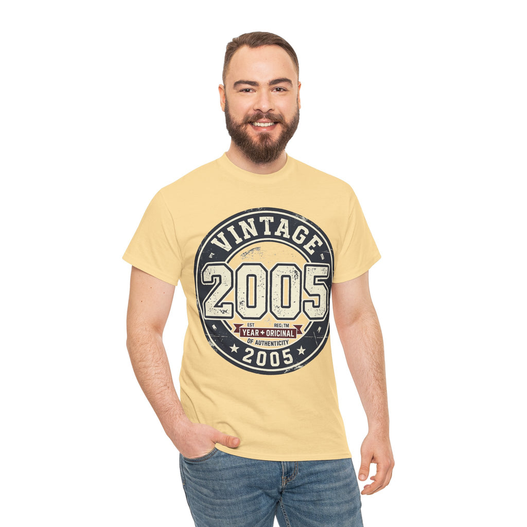 Vintage 2005 T-Shirt — Retro Birth Year Graphic Tee