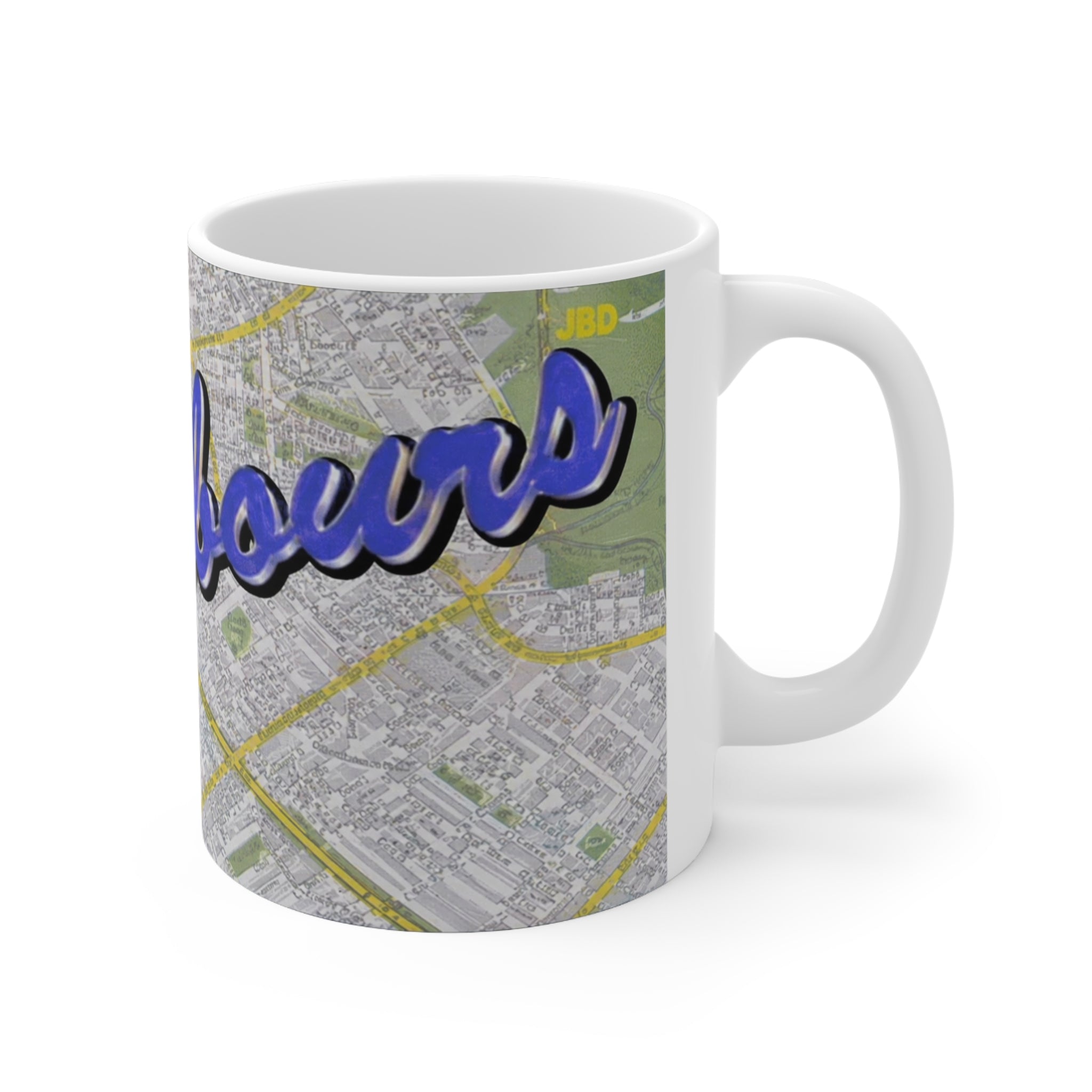 Neighbours Classic TV Soap  Map Ceramic Mug – Personalized City Map Coffee Cup (11oz/15oz)