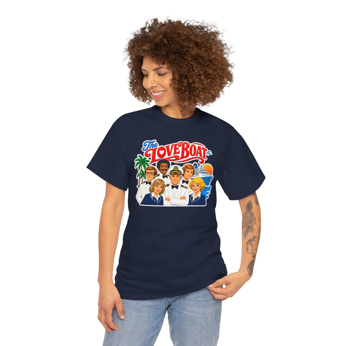 The Love Boat Crew Cotton T-Shirt — Retro TV Cruise Logo Tee