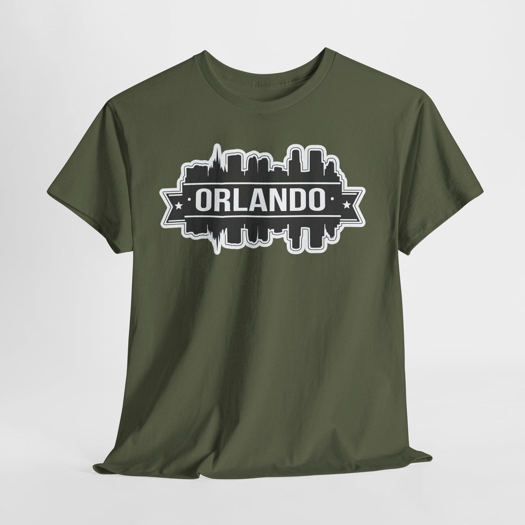 Orlando Skyline T-Shirt — Retro Badge Cityscape Tee