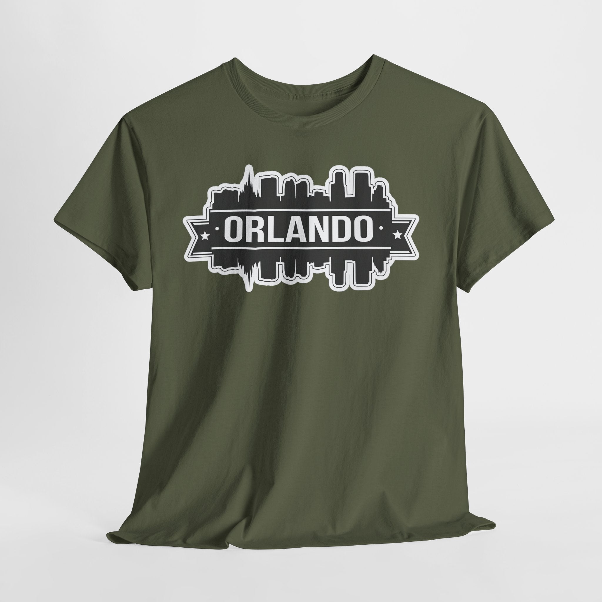 Orlando Skyline T-Shirt — Retro Badge Cityscape Tee