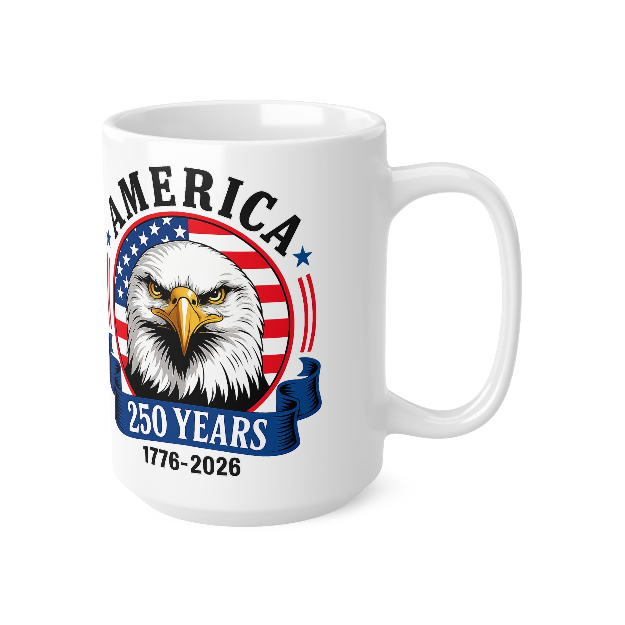 250 Years America Eagle Coffee Mug – Patriotic 1776–2026 Ceramic Mug