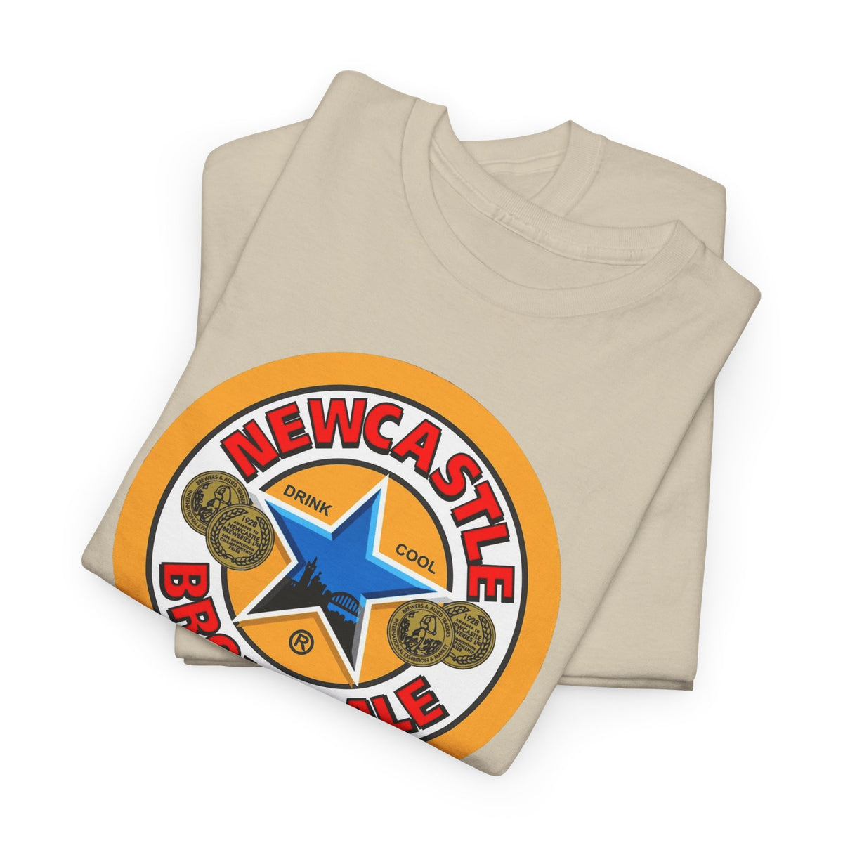 Newcastle Brown Ale Inspired Retro Logo Cotton T-Shirt