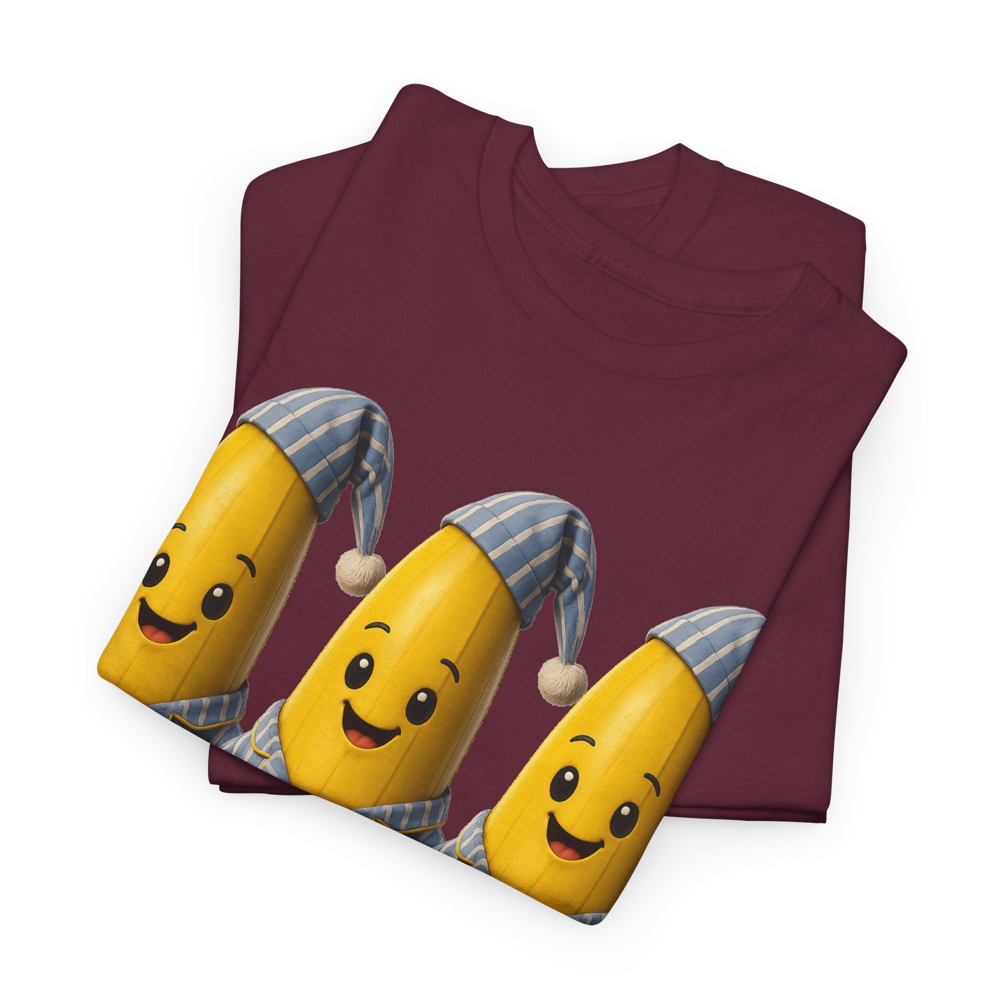 Bananas in Pyjamas – Three Smiling Bananas in Striped Pajamas Graphic T-Shirt