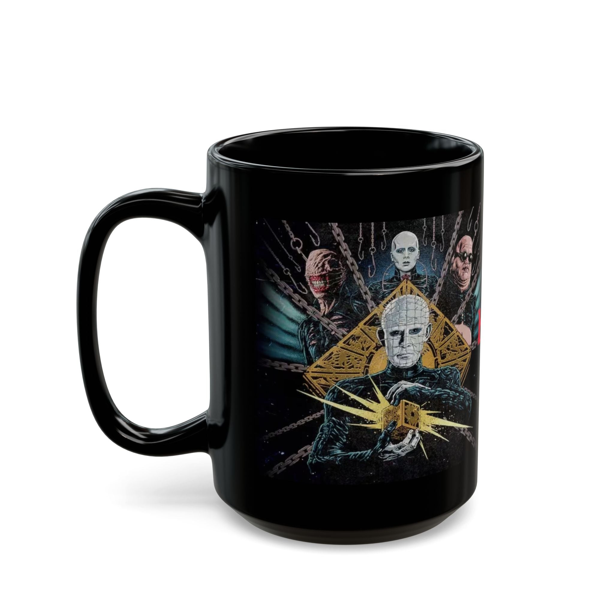Hellraiser Movie Logo Black Coffee Mug — Horror Fan 11oz/15oz