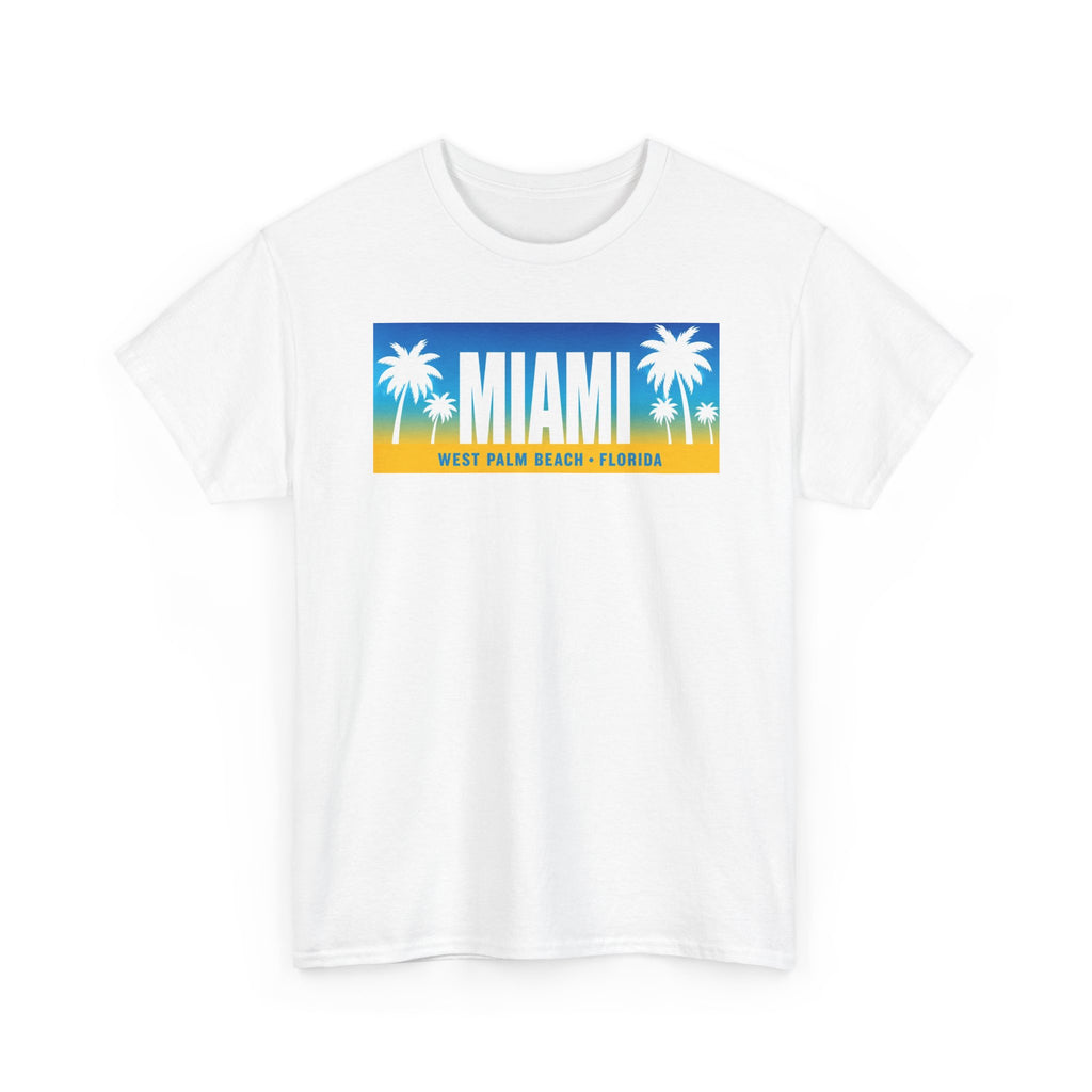 Miami West Palm Beach Vintage Tee — "MIAMI" Beach Palm Trees T‑Shirt