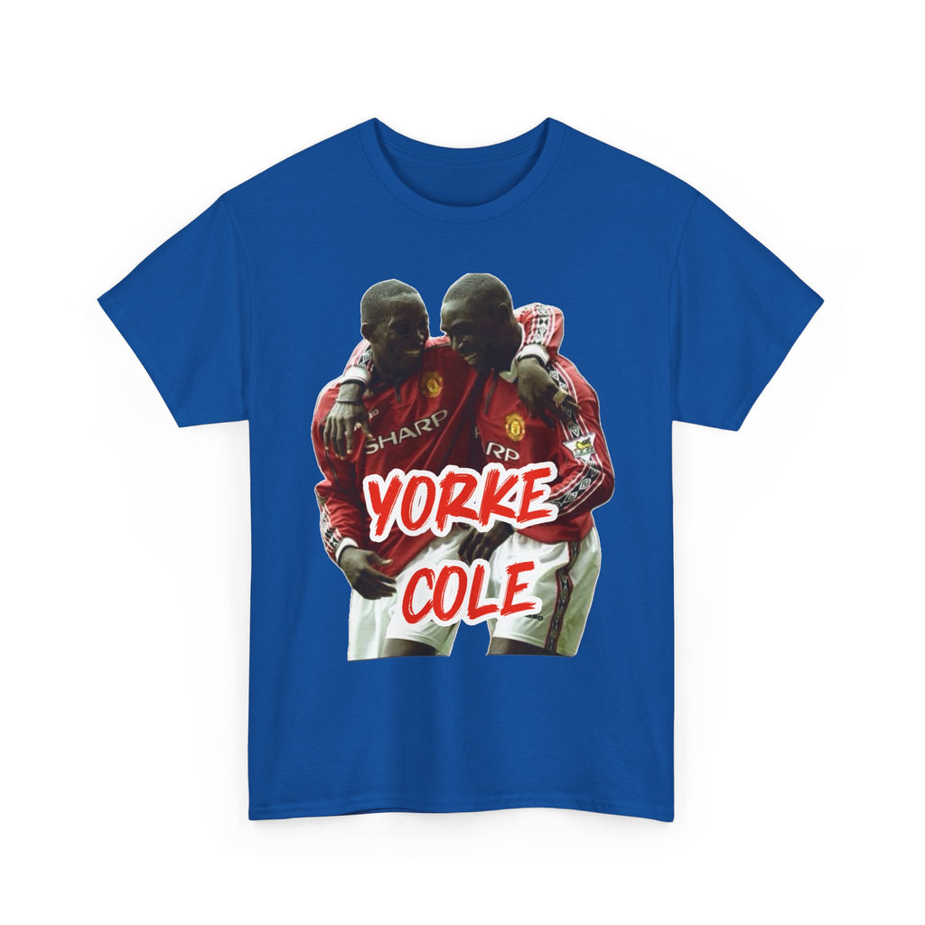 Yorke & Cole Manchester United Soccer Legends Graphic Tee — 'Yorke Cole' Retro Football Shirt