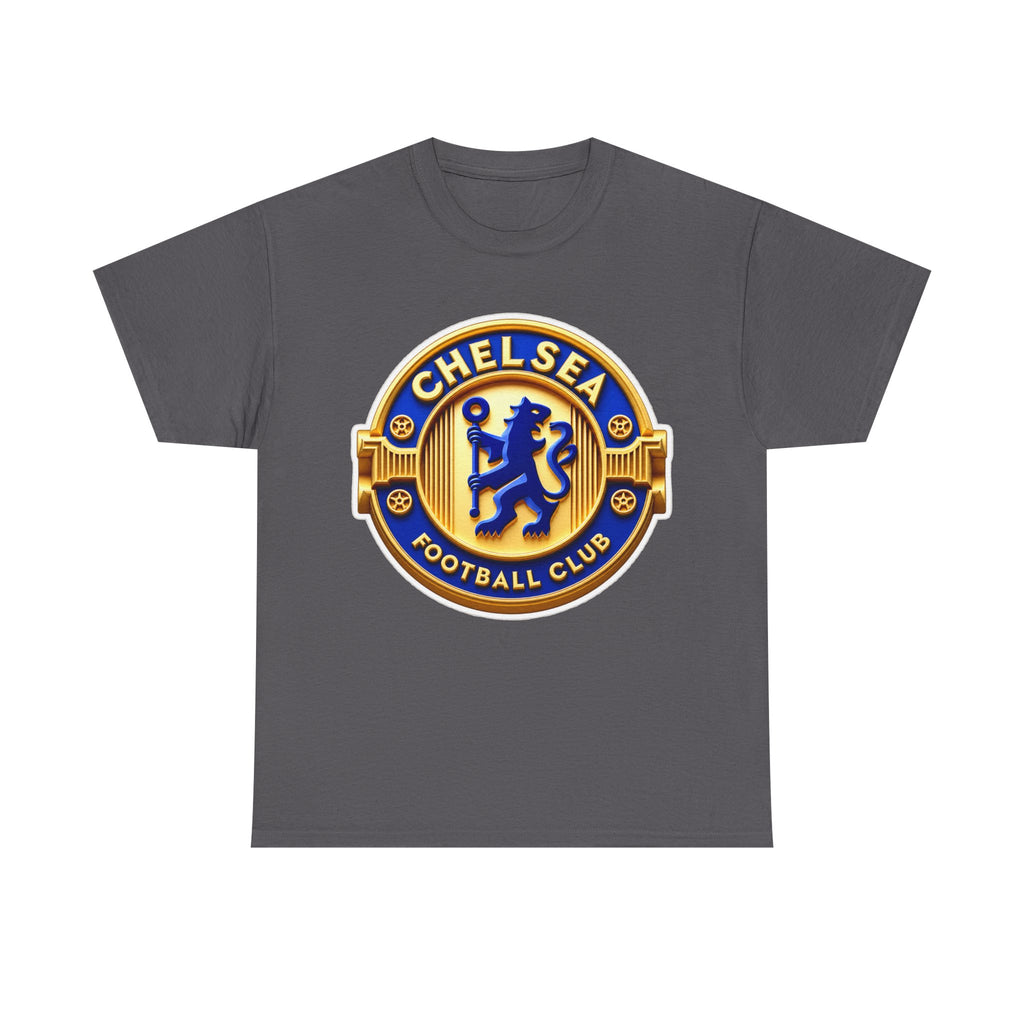 Chelsea Football Club Crest Tee — Retro Blue & Gold Soccer Emblem T-Shirt