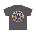 Chelsea Football Club Crest Tee — Retro Blue & Gold Soccer Emblem T-Shirt