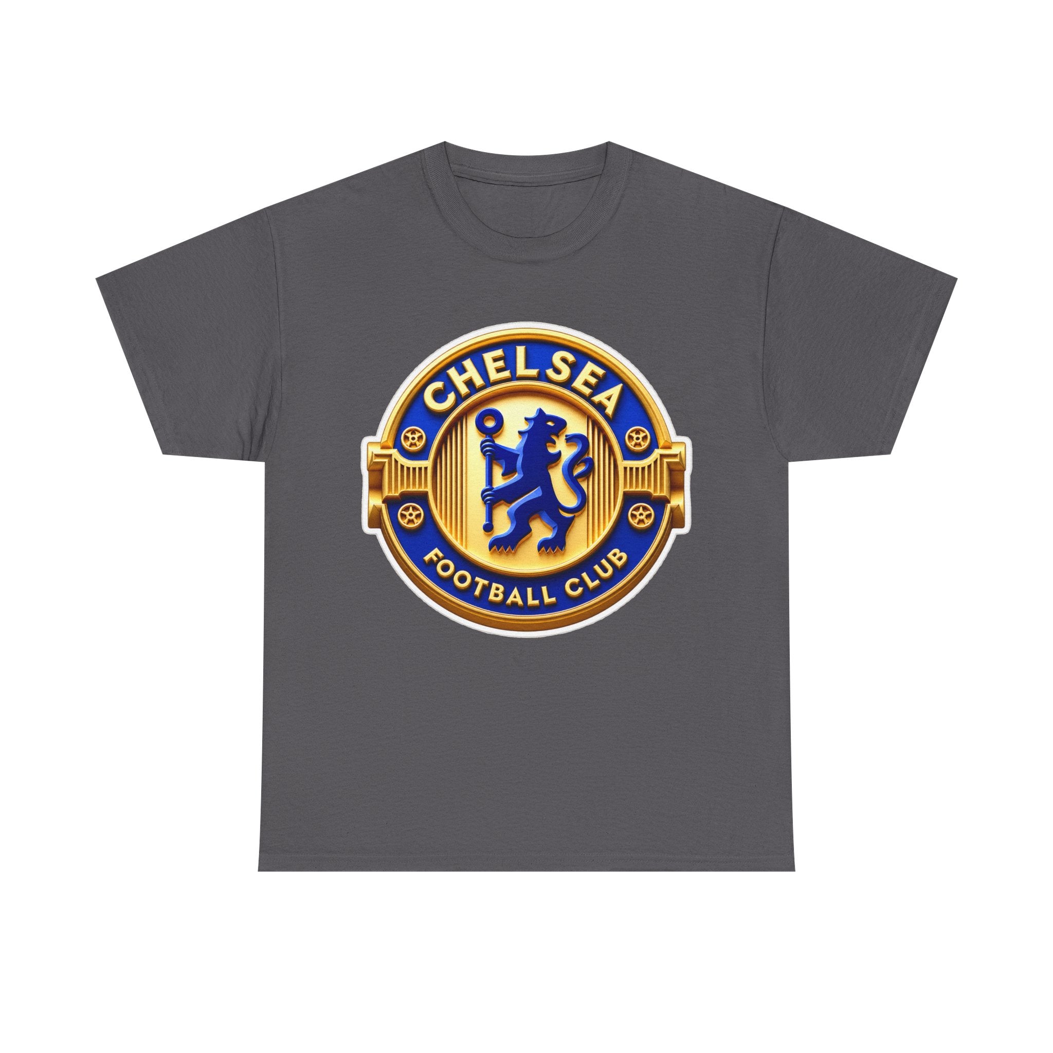Chelsea Football Club Crest Tee — Retro Blue & Gold Soccer Emblem T-Shirt