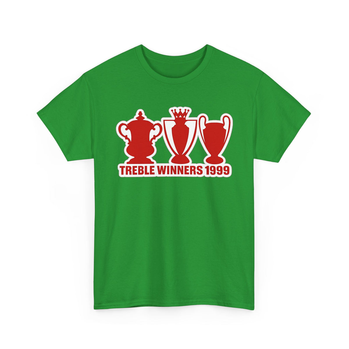 Manchester United Treble Winners 1999 Trophy Graphic Cotton T-Shirt