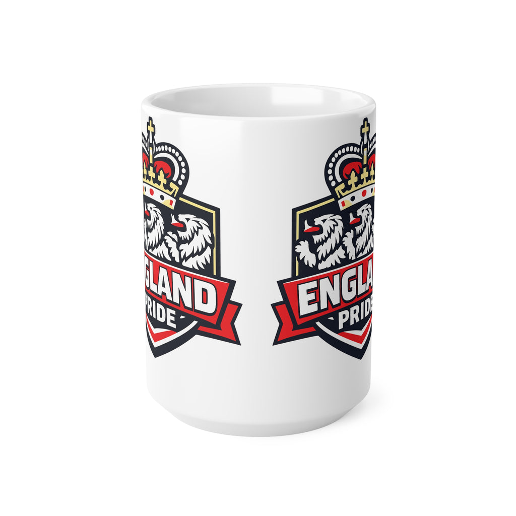 England Pride Ceramic Mug — Crowned Lion 11oz & 15oz Coffee Cup