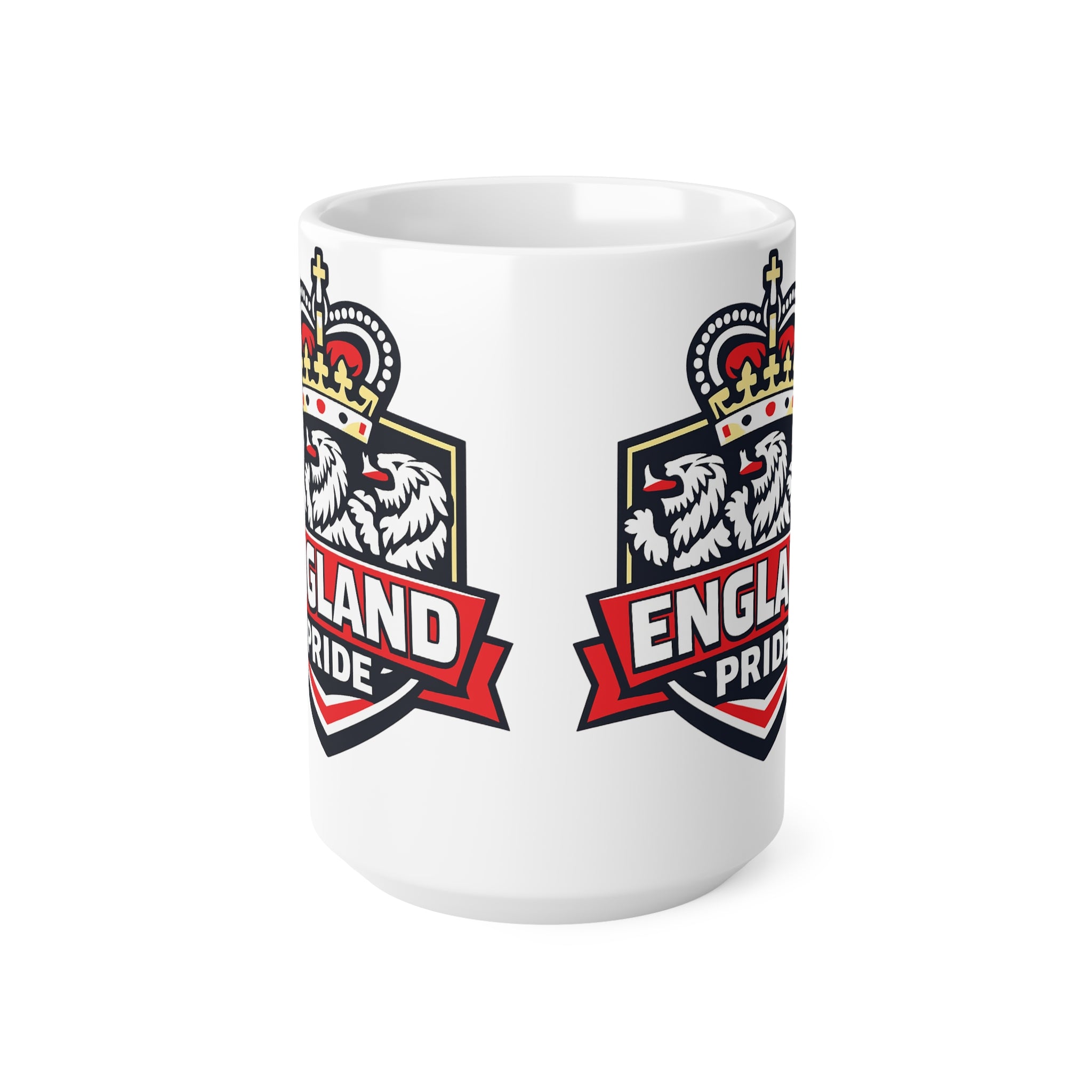 England Pride Ceramic Mug — Crowned Lion 11oz & 15oz Coffee Cup