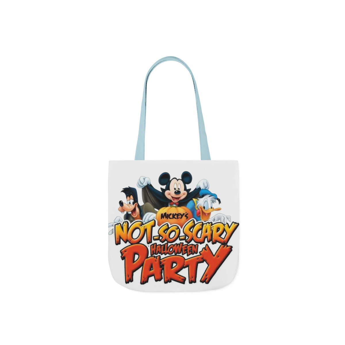 Halloween Party Canvas Tote Bag — "Not-So-Scary Halloween Party" Graphic