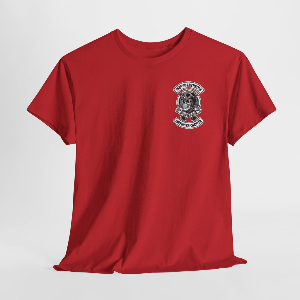 Sons of Arthritis Tee — Humorous Biker Skull "Ibuprofen Chapter" T-Shirt