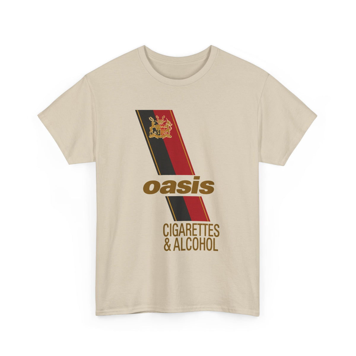 Oasis Cigarettes & Alcohol Inspired Unisex Heavy Cotton T -Shirt / Tee