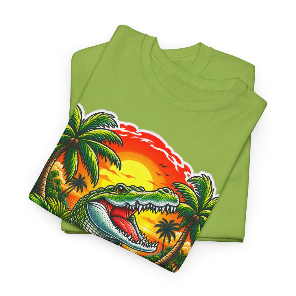 Florida Gator Sunset T-Shirt — Tropical Palm Beach Vacation Tee