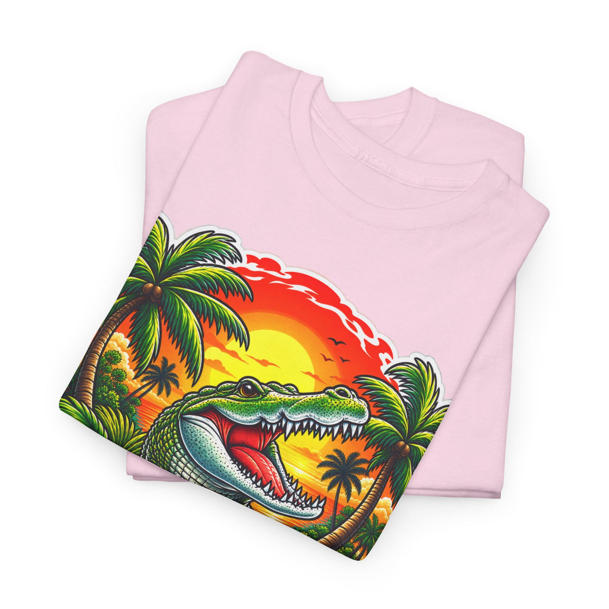 Florida Gator Sunset T-Shirt — Tropical Palm Beach Vacation Tee