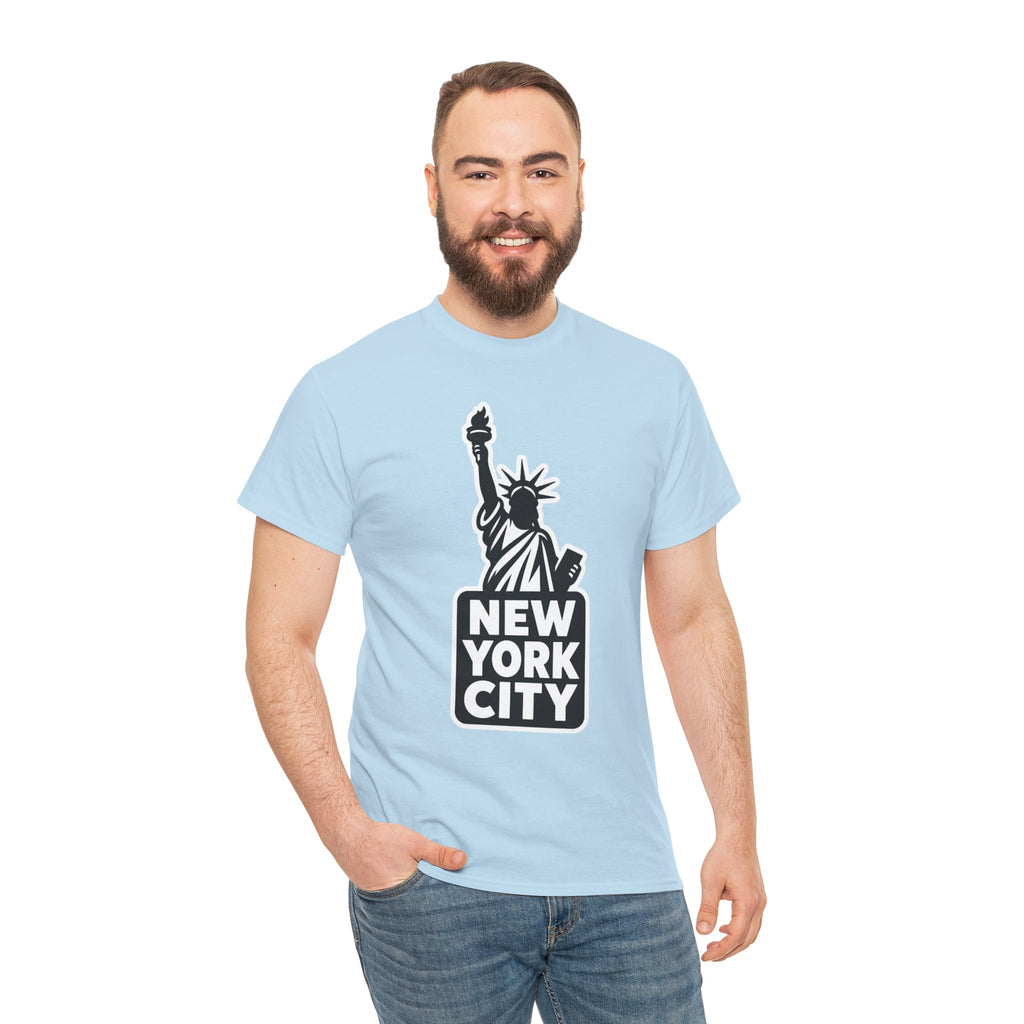 New York City Statue of Liberty Graphic Cotton T-Shirt / Tee