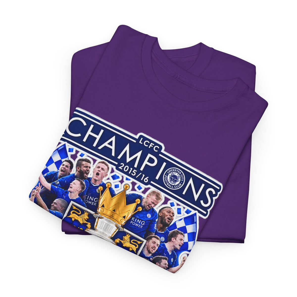 Leicester City 2015/2016 Champions Trophy Soccer T-Shirt — Team Victory Graphic Tee