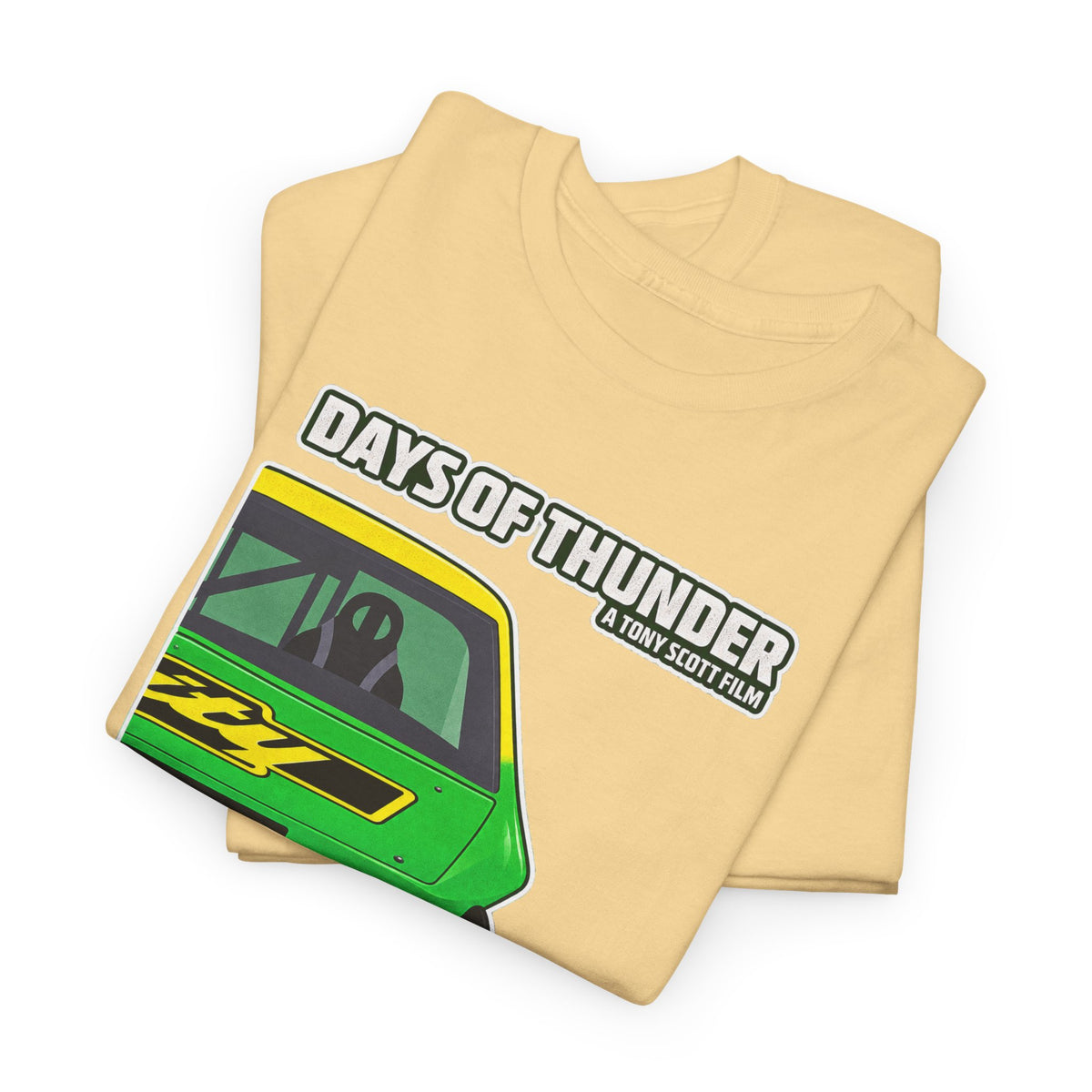 Days of Thunder Racing Car T‑Shirt — Retro Green Muscle Car Tee