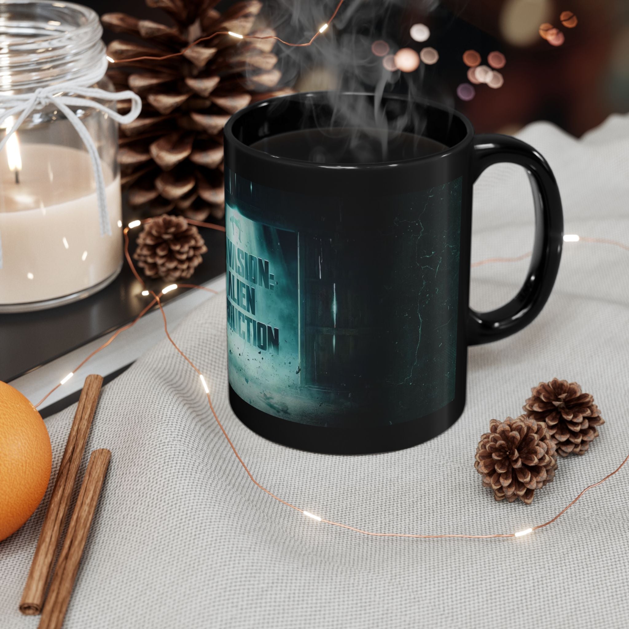 Alien Abduction Mug — Invasion Sci‑Fi Coffee Cup (11oz, 15oz)